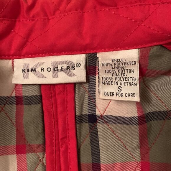 Kim Rogers Quilted Coat Jacket Snap Front Closure Size S - Picture 11 of 11